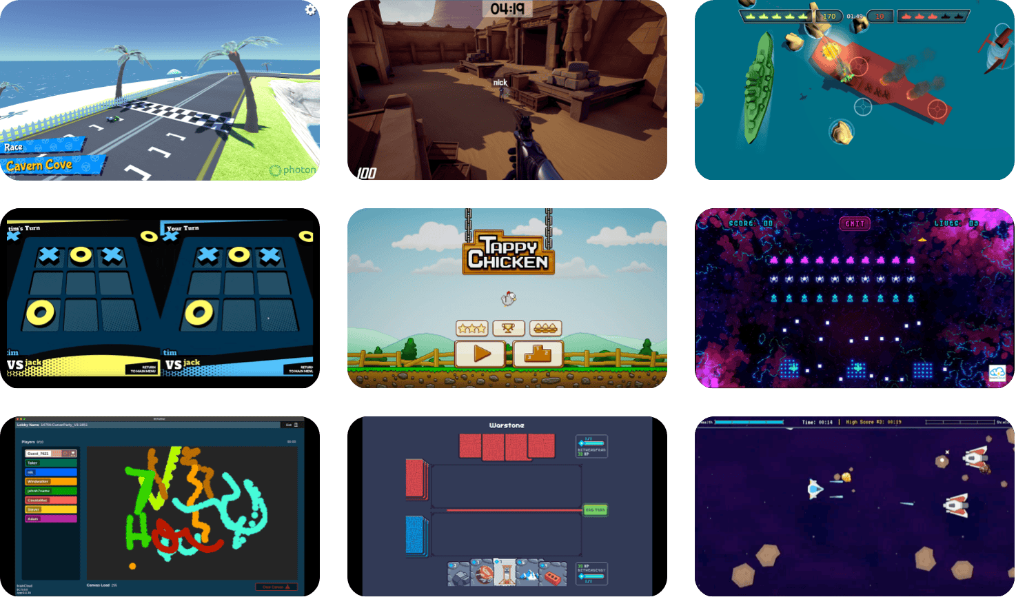 brainCloud Samples Grid