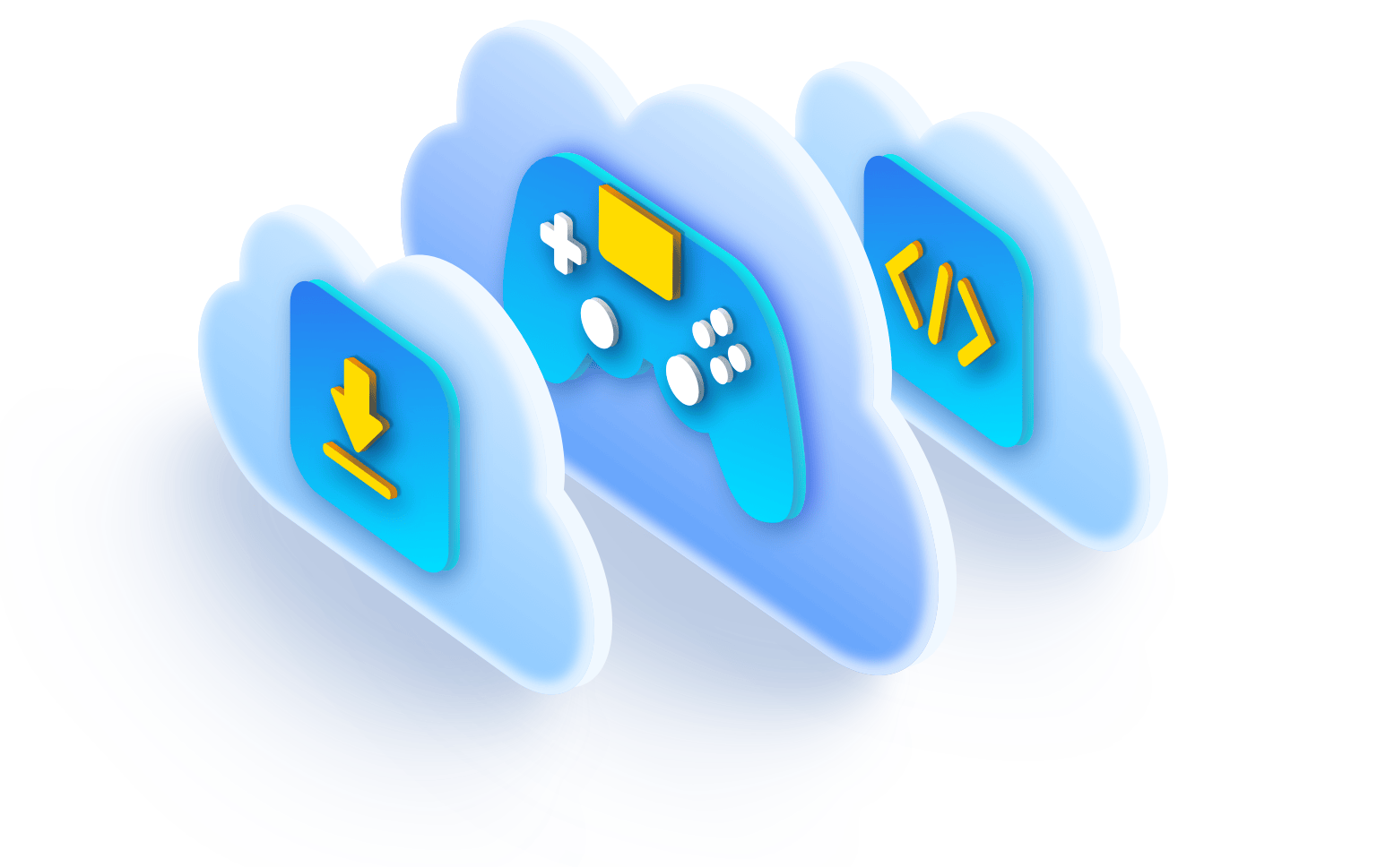 brainCloud Samples Cloud Cluster - white fill