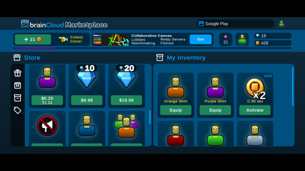 brainCloud Marketplace